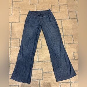 Lucky Brand Blue Lightweight Denim Wide Leg Pants